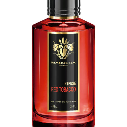 Red Mancera Paris Intense Red Tobacco perfume bottle on a white background