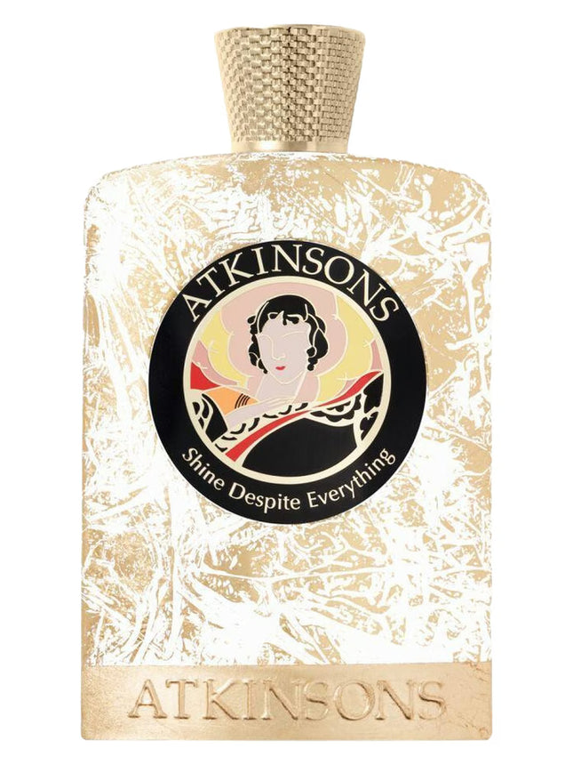 Luxury Atkinsons Shine Despite Everything decants on white background