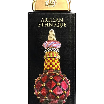 Artisan Ethiqué perfume bottle with decorative design on a white background