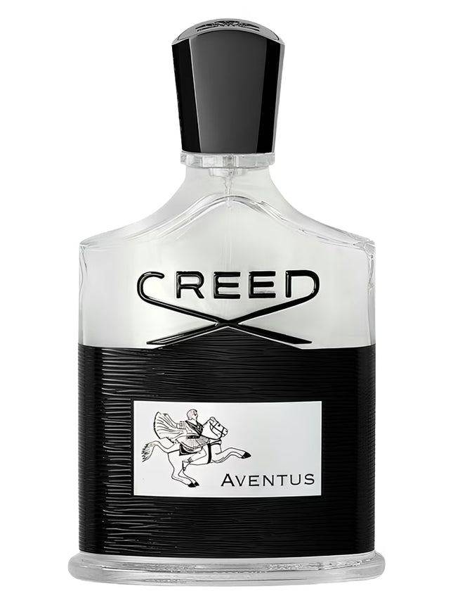 Creed Aventus perfume bottle on a white background