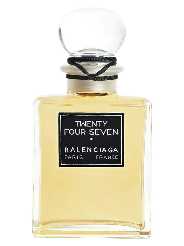 Balenciaga Twenty Four Seven perfume for women and men displayed with decanting options, highlighting its modern unisex scent profile