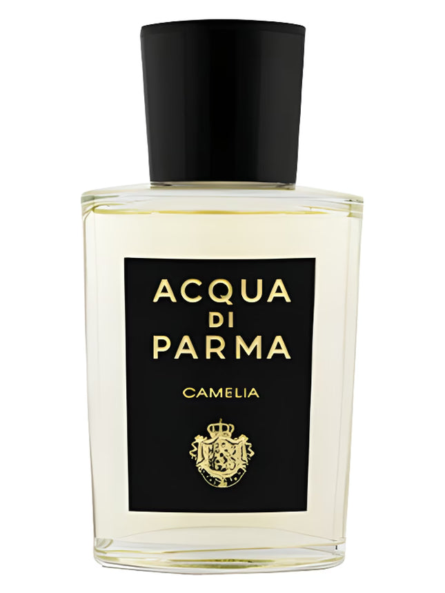 Acqua di Parma Camelia perfume bottle on a white background