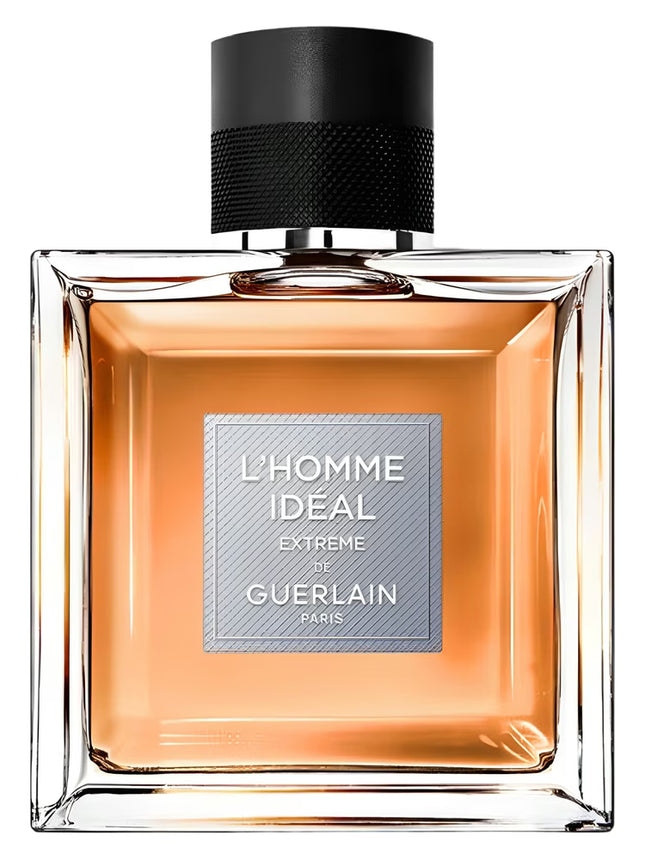 Guerlain L'Homme Ideal Extreme perfume bottle on a white background