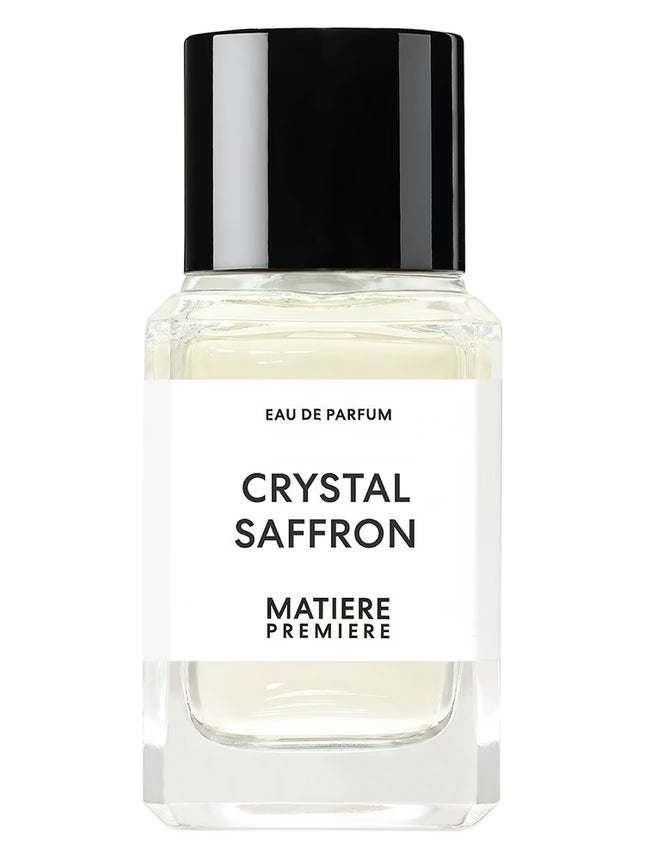 Matiere Premiere Crystal Saffron perfume bottle on a white background