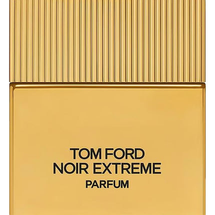 Gold Tom Ford Noir Extreme parfum bottle on a white background