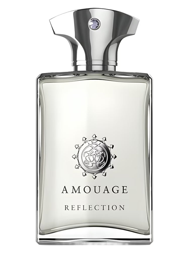 Amouage Reflection perfume bottle on a white background