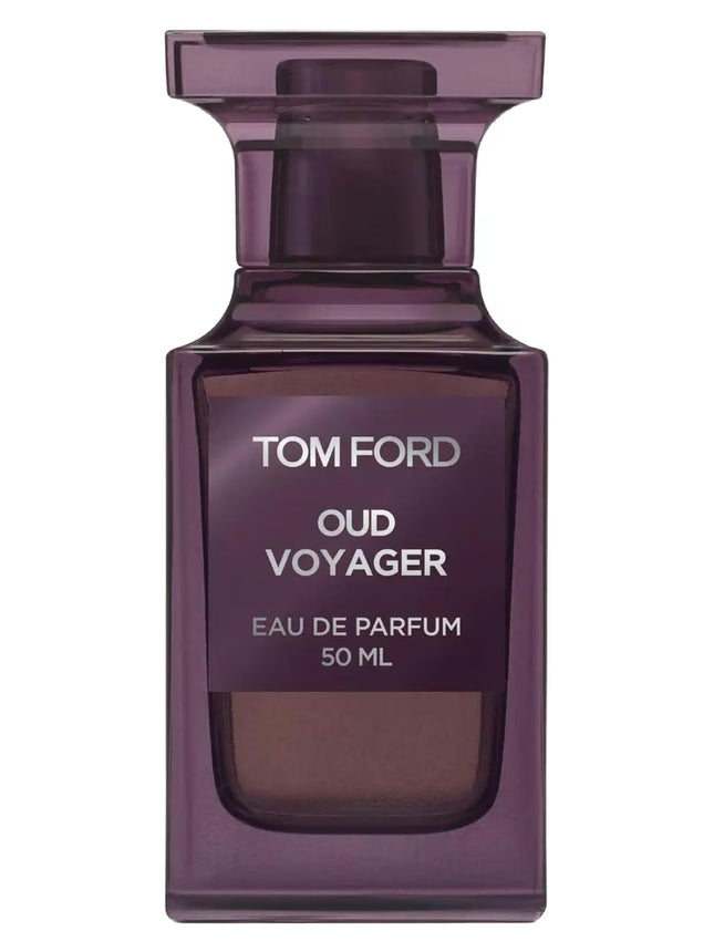 Tom Ford Oud Voyager eau de parfum bottle on a white background