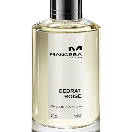 Mancera Cedrat Boise perfume bottle on a white background