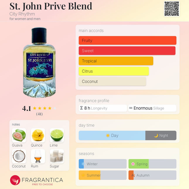 City Rhythm St. John Prive Blend  for women and men