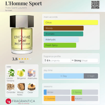 L'Homme Sport Yves Saint Laurent for men