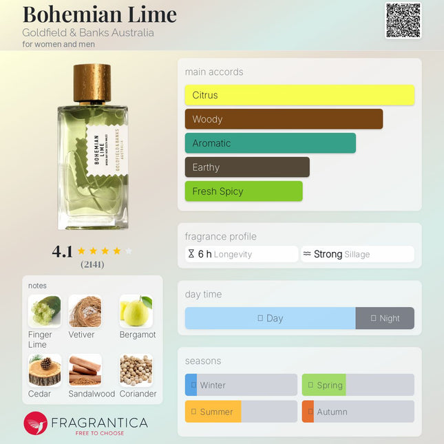 Goldfield & Banks Australia Bohemian Lime  for women and men.