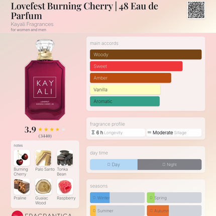 Kayali  Lovefest Burning Cherry | 48 Eau de Parfum Kayali Fragrances for women and men