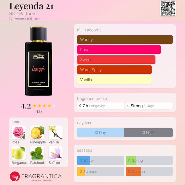 RDZ Parfums: Leyenda 21 RDZ Parfums for women and men